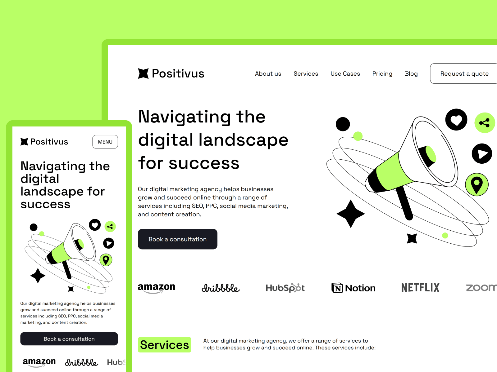 Positivus Landing Page